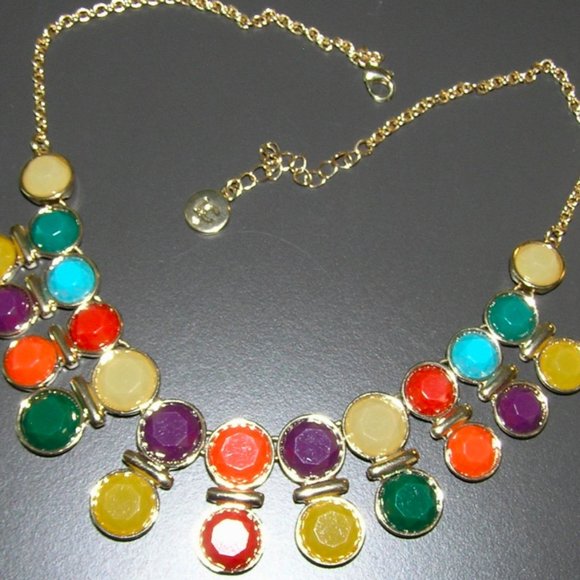 LIZ CLAIBORNE Colorful Statement Necklace - Picture 2 of 4